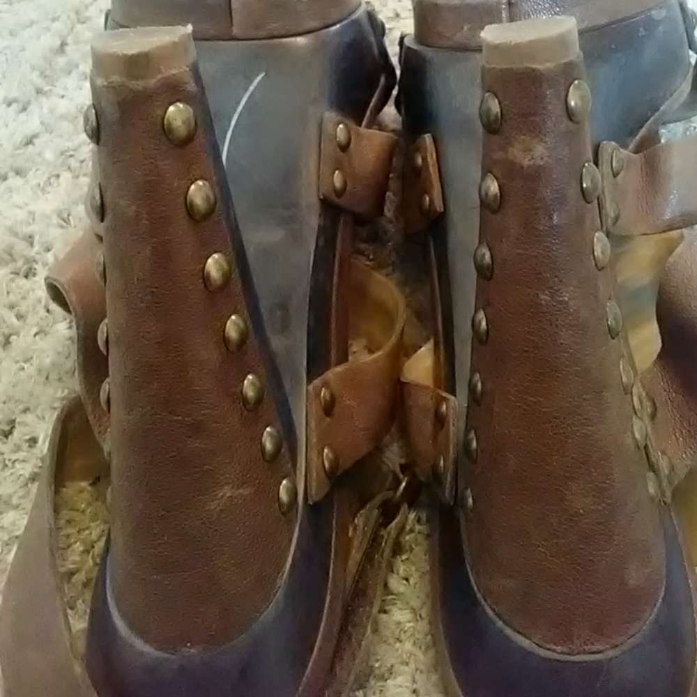 Rachel Roy Leather Studded Sandals - Picture 6 of 7